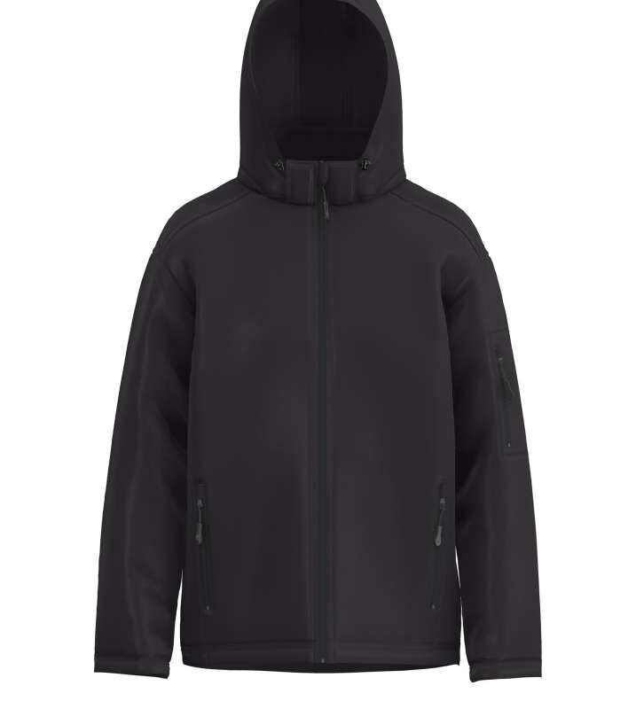 le820-black-a1 Legend Classics Ανδρικό SOFTSHELL’S JACKET 3-LAYER HOODED DETACHABLE - Μαύρο