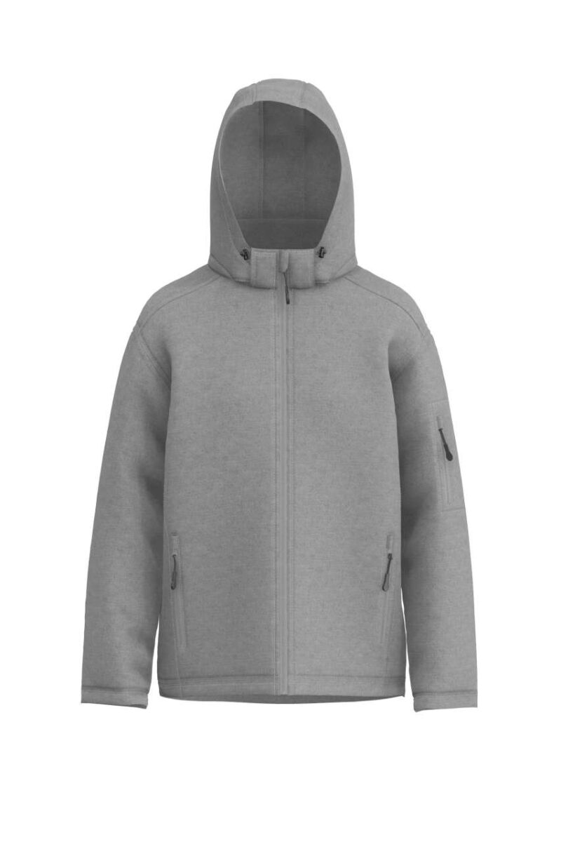 Legend Classics Ανδρικό SOFTSHELL’S JACKET 3-LAYER HOODED DETACHABLE - Heather Grey