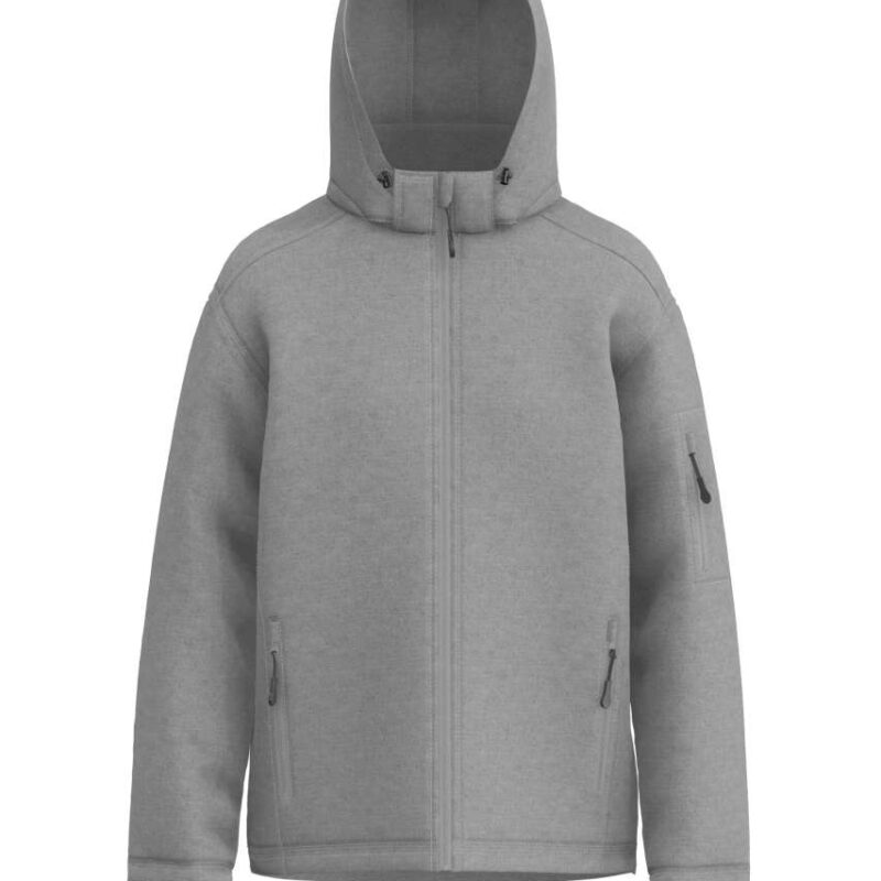 le820-heather_grey-a1 Legend Classics Ανδρικό SOFTSHELL’S JACKET 3-LAYER HOODED DETACHABLE - Heather Grey