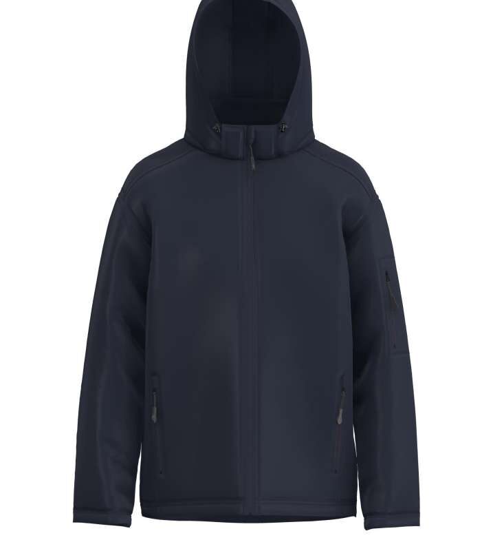 le820-navy-a1 Legend Classics Ανδρικό SOFTSHELL’S JACKET 3-LAYER HOODED DETACHABLE - Μπλε μαρίν