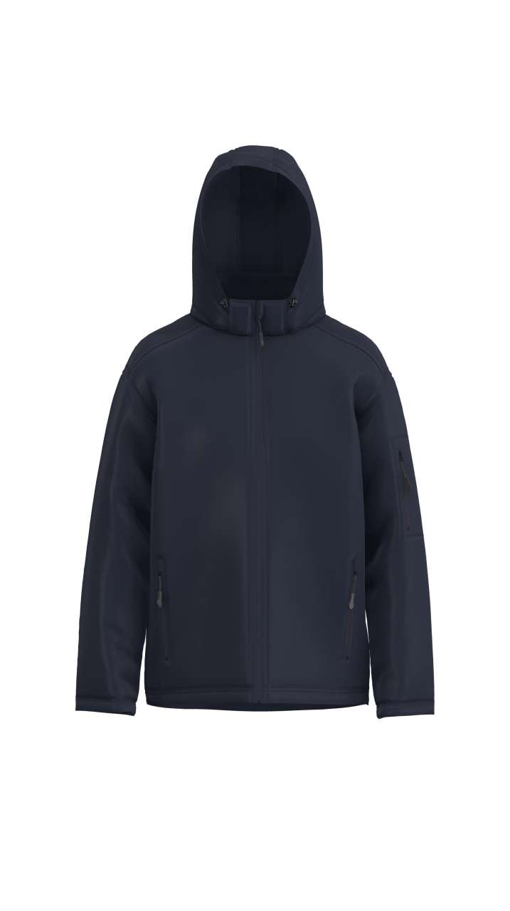 le820-navy-a1 Legend Classics Ανδρικό SOFTSHELL’S JACKET 3-LAYER HOODED DETACHABLE - Μπλε μαρίν