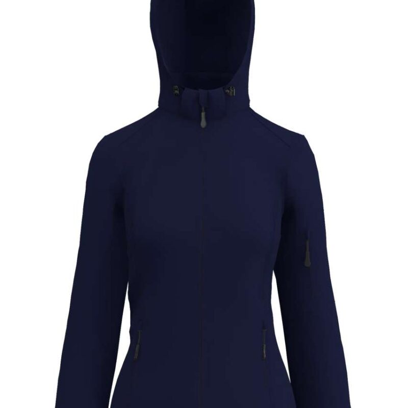 le821-navy-a1 Legend Classics WOMEN'S 3-LAYER DETACHABLE HOODED SOFTSHELL JACKET - Μπλε μαρίν