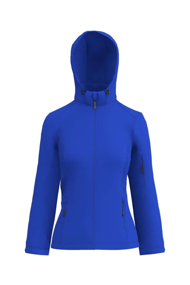 le821-royal-a1 Legend Classics WOMEN'S 3-LAYER DETACHABLE HOODED SOFTSHELL JACKET - βασιλικό μπλε