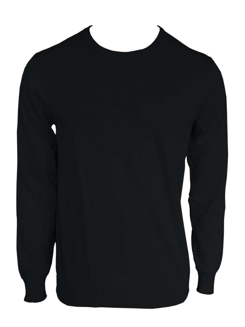 le900-black-a1 Legend Classics SOL'S PULLOVER CREW NECK FINE GAUGE MEN COTTON - Μαύρο