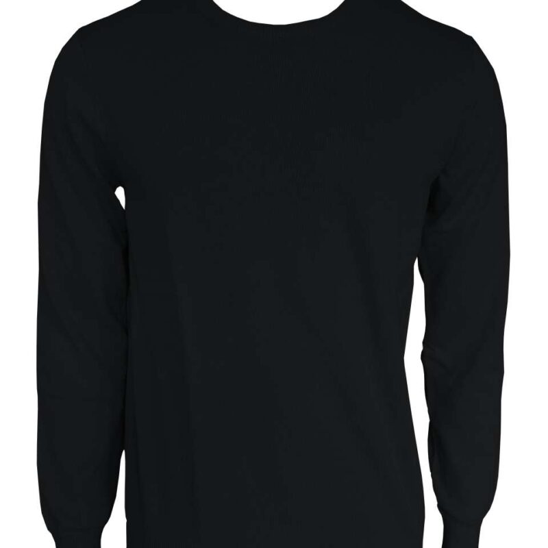 le900-black-a1 Legend Classics SOL'S PULLOVER CREW NECK FINE GAUGE MEN COTTON - Μαύρο