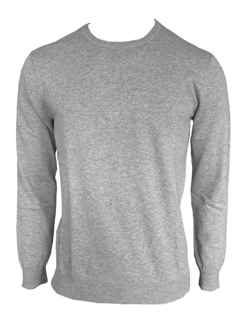 le900-light_melange_grey-a1 Legend Classics SOL'S PULLOVER CREW NECK FINE GAUGE MEN COTTON - Light Melange Grey