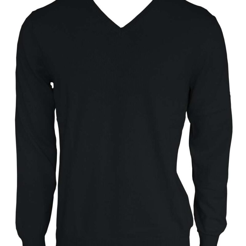 Legend Classics Ανδρικό PULLOVER V-NECK από FINE GAUGE COTTON - Μαύρο