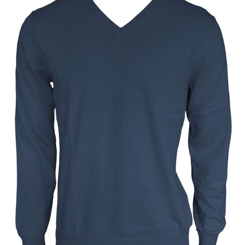 Legend Classics Ανδρικό PULLOVER V-NECK από FINE GAUGE COTTON - Deep Blue
