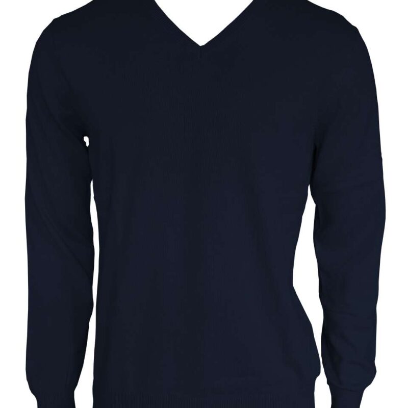 Legend Classics Ανδρικό PULLOVER V-NECK από FINE GAUGE COTTON - Μπλε μαρίν