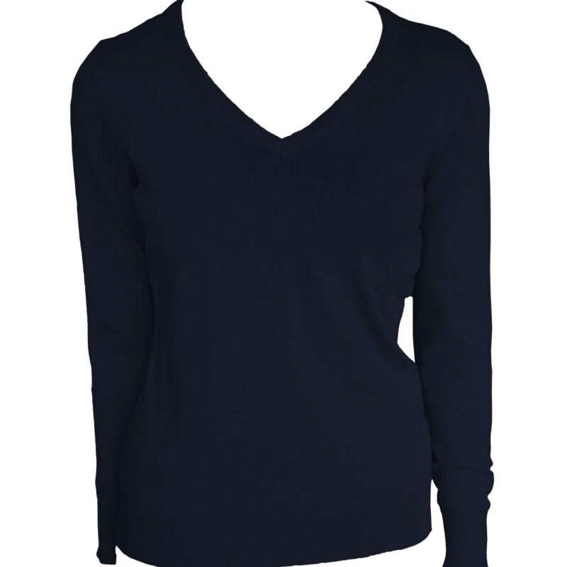 Legend Classics WOMEN’S V-NECK FINE GAUGE COTTON PULLOVER - Μπλε μαρίν