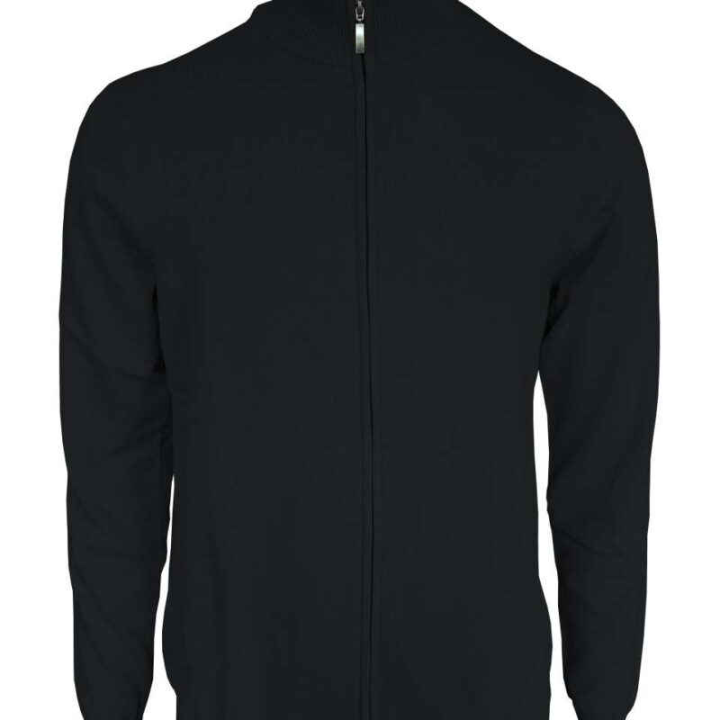 le970-black-a1 Legend Classics SOL'S MEN CARDIGAN FULL ZIP FINE GAUGE - Μαύρο