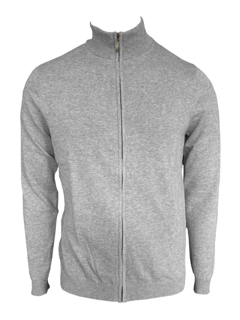 Legend Classics SOL'S MEN CARDIGAN FULL ZIP FINE GAUGE - Light Melange Grey