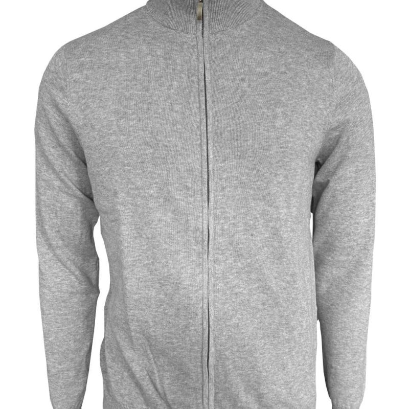 le970-light_melange_grey-a1 Legend Classics SOL'S MEN CARDIGAN FULL ZIP FINE GAUGE - Light Melange Grey