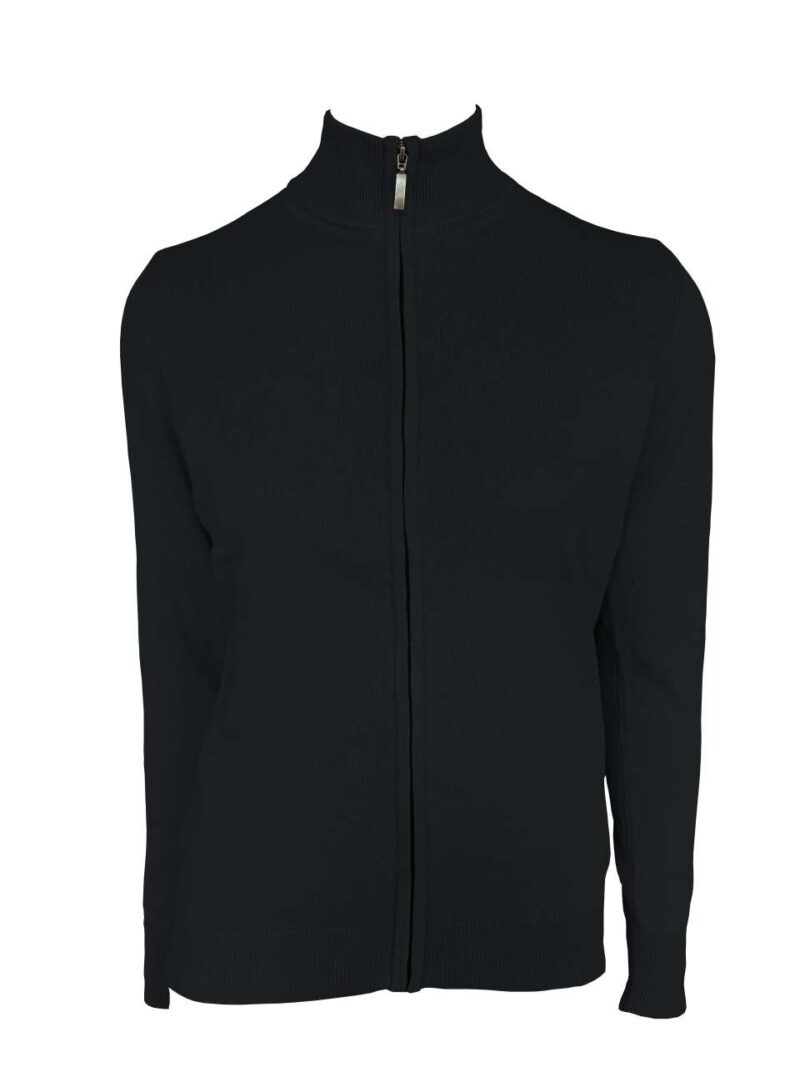 Legend Classics SOL WOMEN GAUGE CARDIGAN FINE FULL ZIP - Μαύρο
