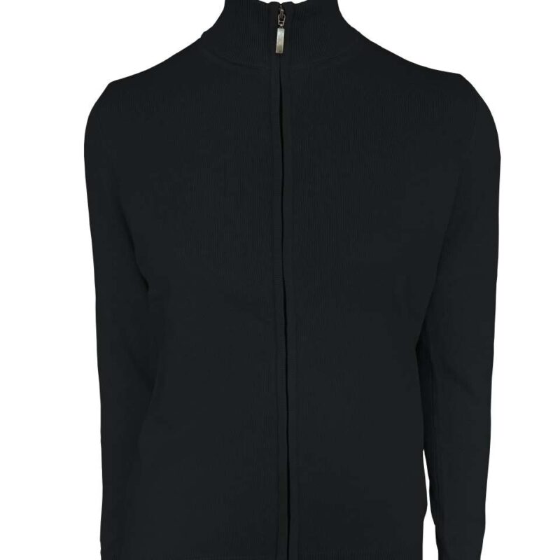 le971-black-a1 Legend Classics SOL WOMEN GAUGE CARDIGAN FINE FULL ZIP - Μαύρο