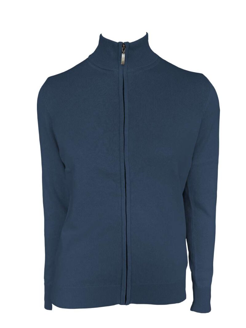 Legend Classics SOL WOMEN GAUGE CARDIGAN FINE FULL ZIP - Deep Blue