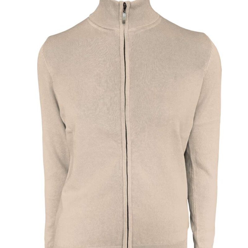 le971-sand-a1 Legend Classics SOL WOMEN GAUGE CARDIGAN FINE FULL ZIP - άμμου