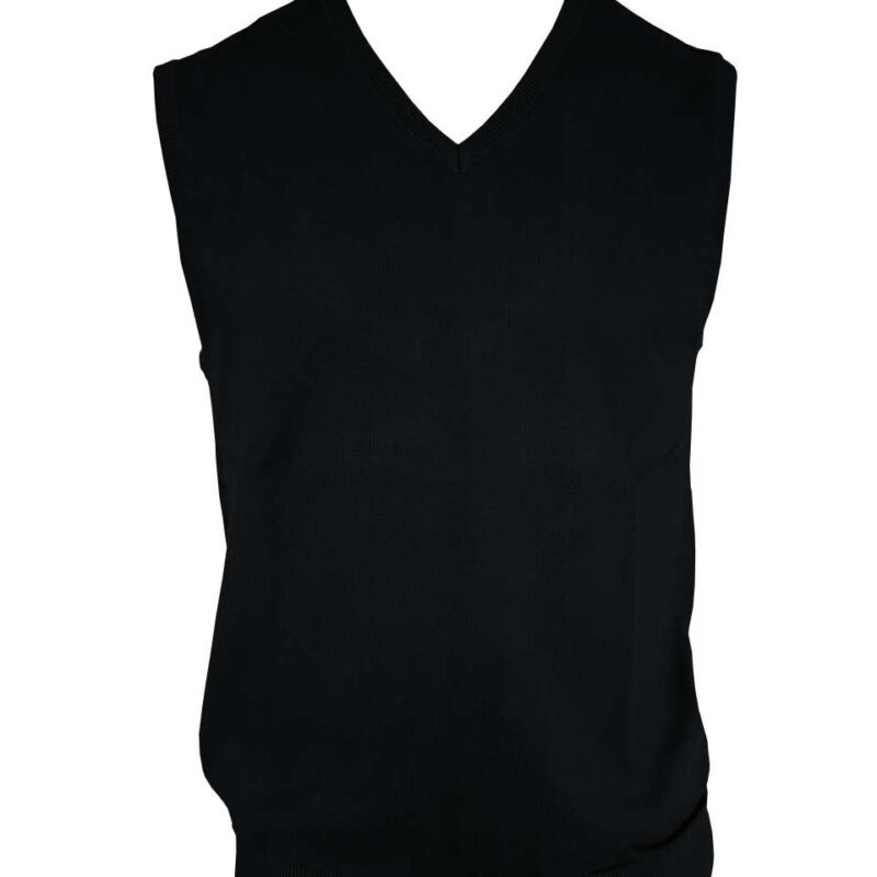 le980-black-a1 Legend Classics SOL'S PULLOVER V-NECK MEN COTTON FINE GAUGE - Μαύρο