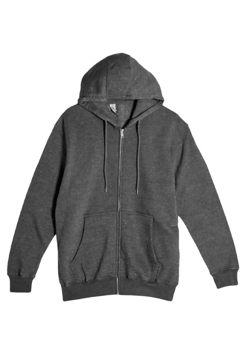 ls14003-charcoal_heather-a1 Lane Seven PREMIUM HOODIE με FULL ZIP - 60% Cotton/40% Recycled Polyester
