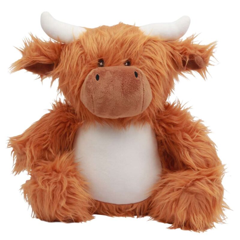 mm565-brown-a1 Mumbles HIGHLAND ZIPPIE COW - καφέ