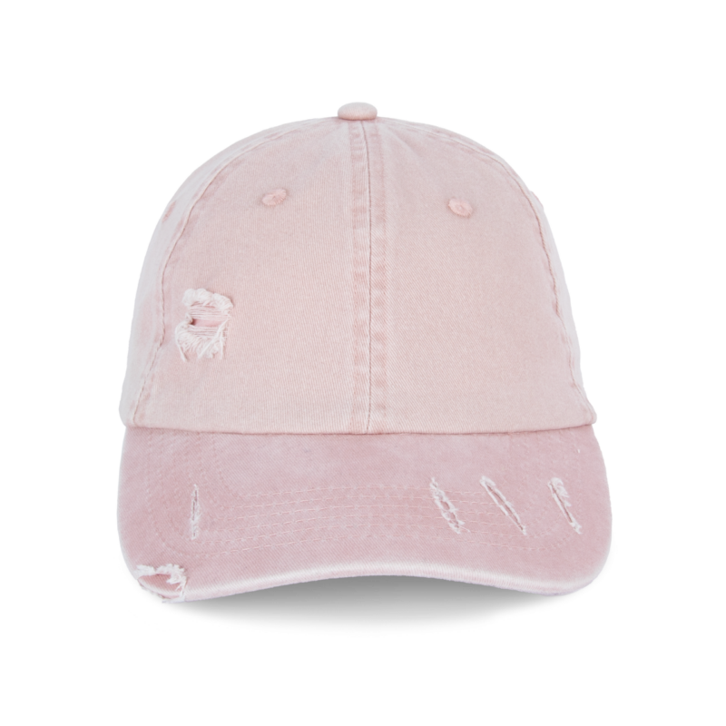 ns026-washed_petal_rose-a1 Native Spirit ECO-FRIENDLY UNISEX RIPPED EFFECT CAP - Washed Petal Rose