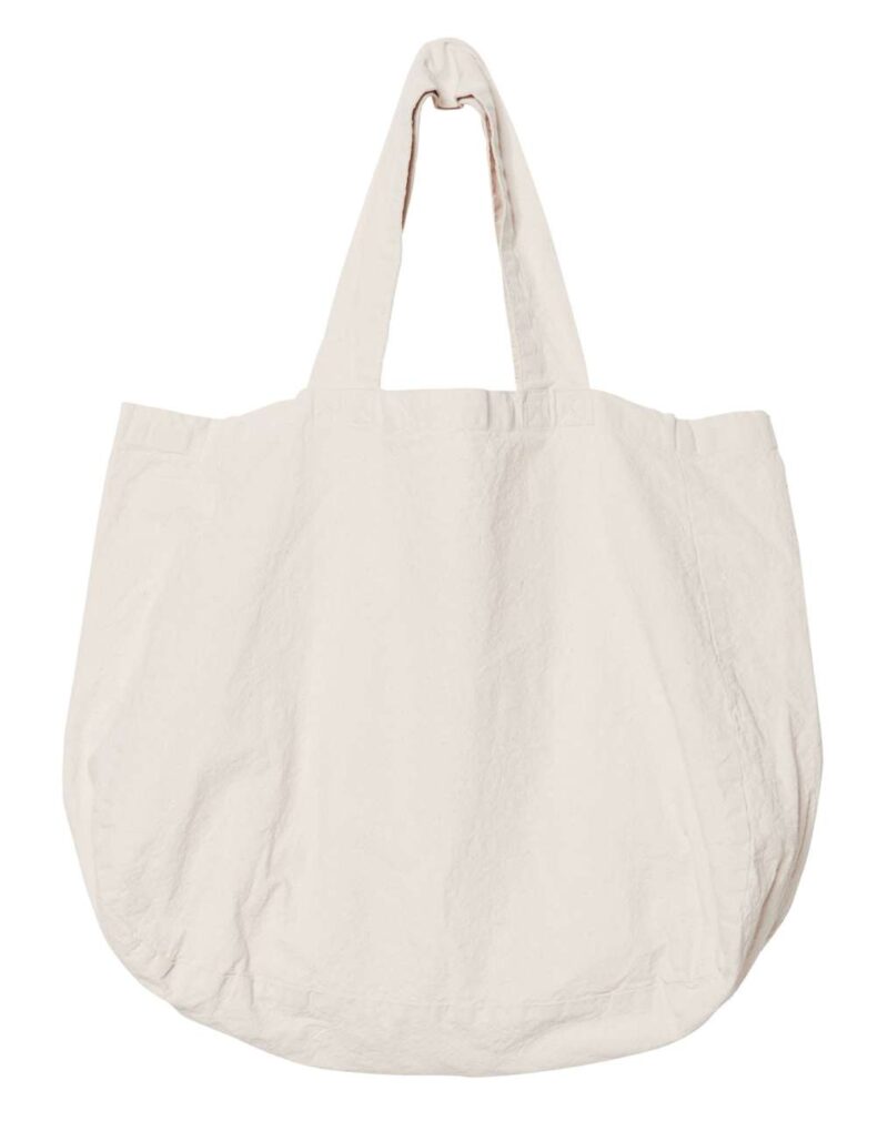 ns122-ivory-a1 Native Spirit ECO-FRIENDLY SHOPPING LINEN BAG - Ivory
