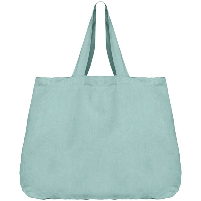 ns122-jade_green-a1 Native Spirit ECO-FRIENDLY SHOPPING LINEN BAG - Jade Green
