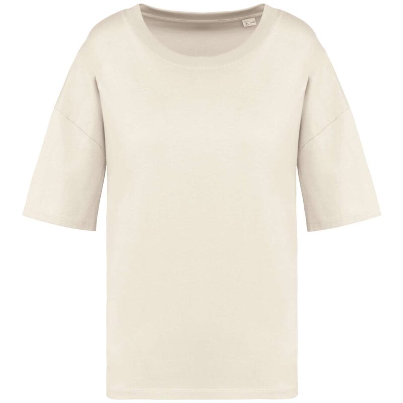 ns313-ivory-a1 Native Spirit LADIES’ T-SHIRT OVERSIZED ECO-FRIENDLY - Ivory