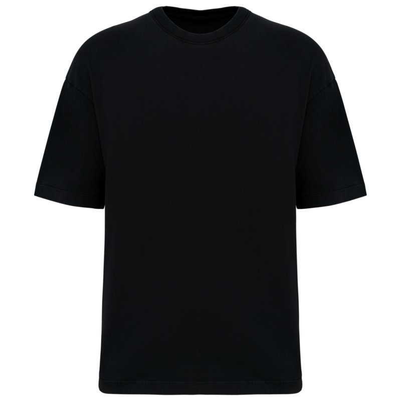 ns326-washed_black-a1 Native Spirit Ανδρικό T-SHIRT OVERSIZED με εφέ ξεβαμμένου - Washed Black
