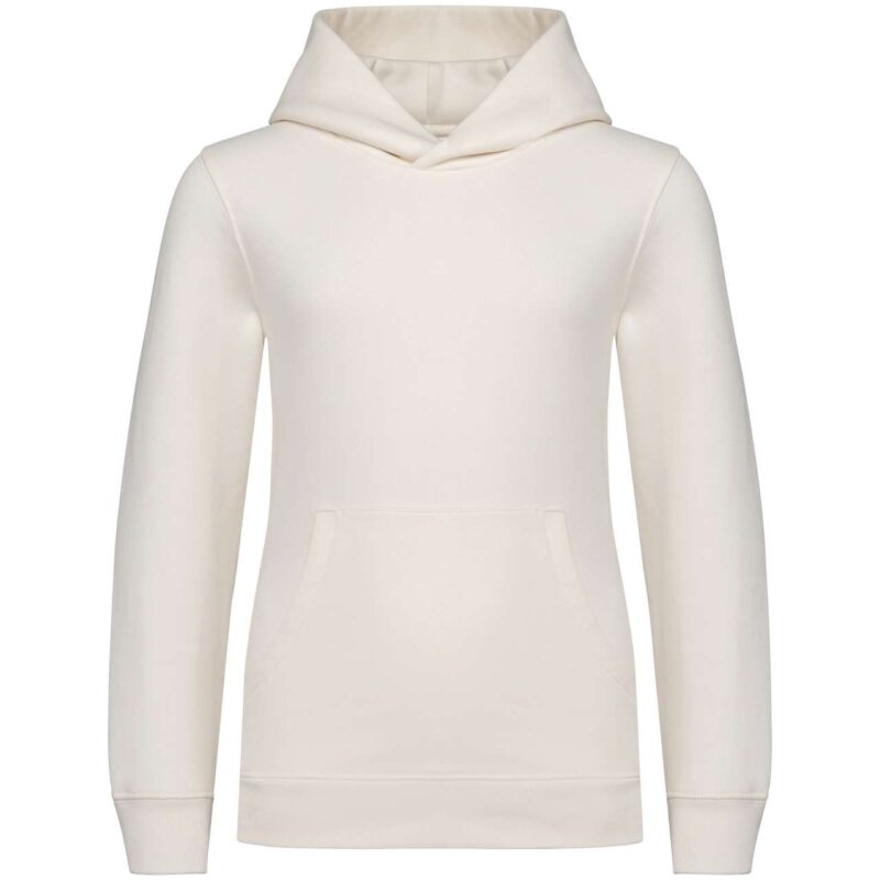 ns404-ivory-a1 Native Spirit KIDS HOODED SWEATSHIRT - Ivory