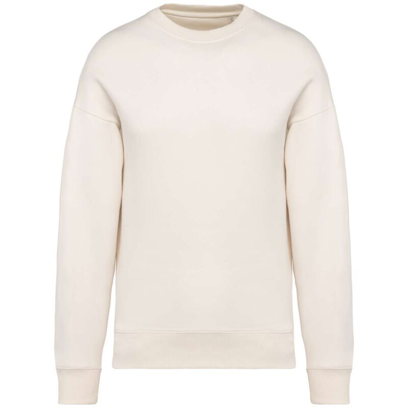 ns407-ivory-a1 Native Spirit UNISEX OVERSIZED SWEATSHIRT με CREW NECK, ECO-FRIENDLY - Ivory