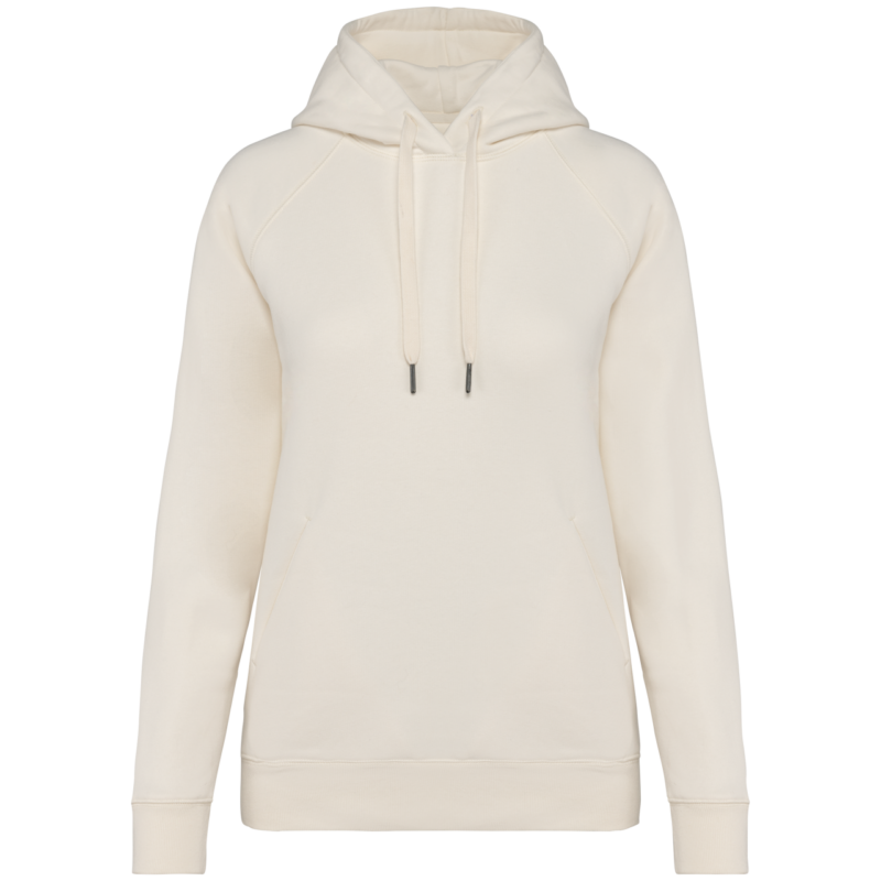 ns422-ivory-a1 Native Spirit LADIES' ECO-FRIENDLY RAGLAN HOODED SWEATSHIRT - Ivory
