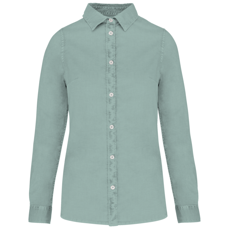 Native Spirit WASHED SHIRT της LADIES - Washed Jade Green