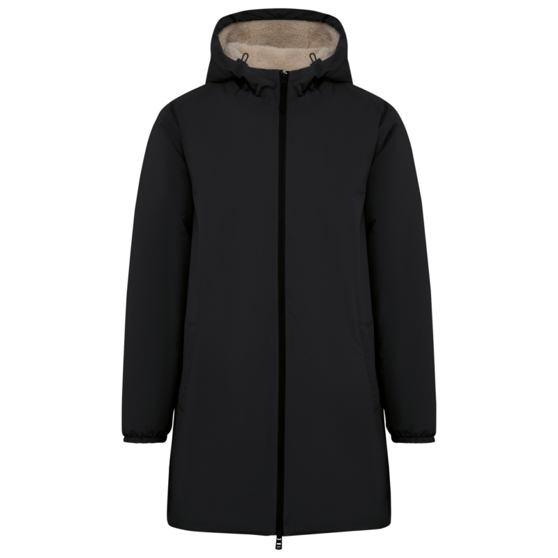 Native Spirit UNISEX SHERPA-LINED WATERPROOF JACKET - Μαύρο