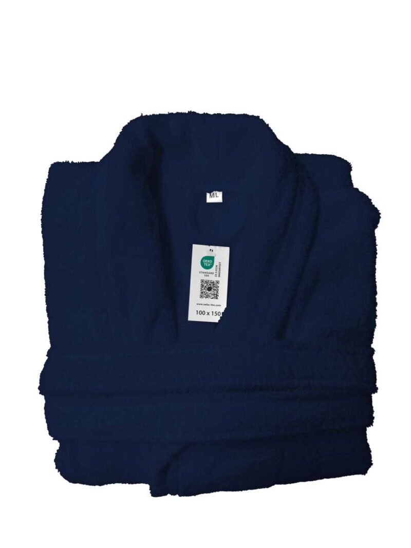ol3300-marine_blue-a2 OLIMA TERRY BATHROBE - Ναυτικό Μπλε