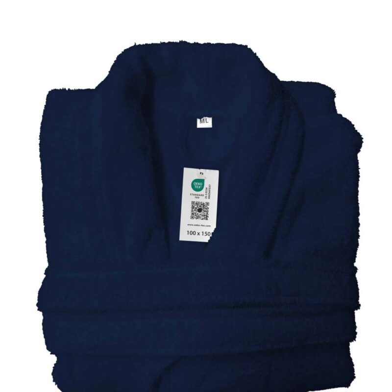 ol3300-marine_blue-a2 OLIMA TERRY BATHROBE - Ναυτικό Μπλε