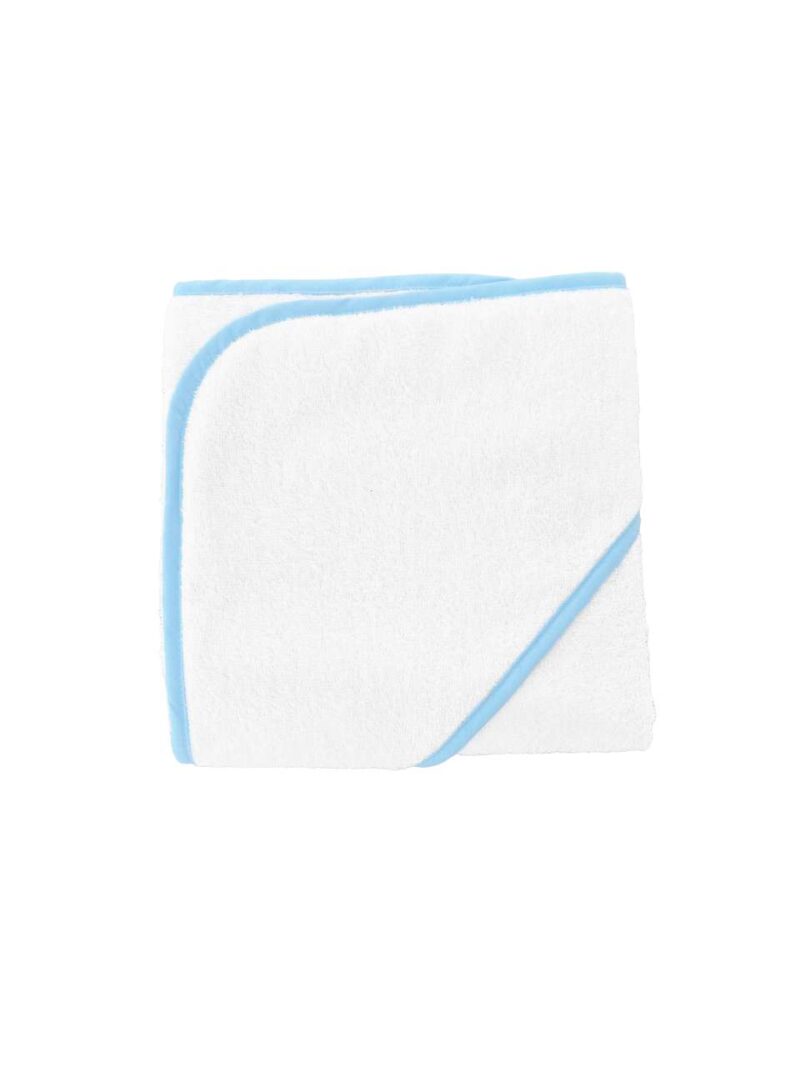 HOODED OLIMA BABY TOWEL - White/Light Pink