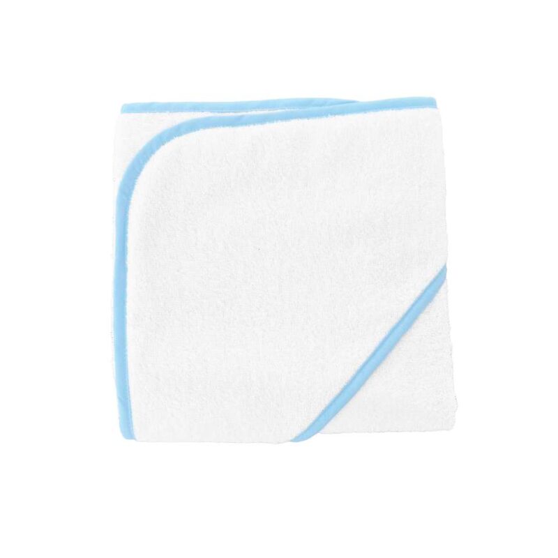 olbt360-whitelight_blue-a1 HOODED OLIMA BABY TOWEL - White/Light Blue