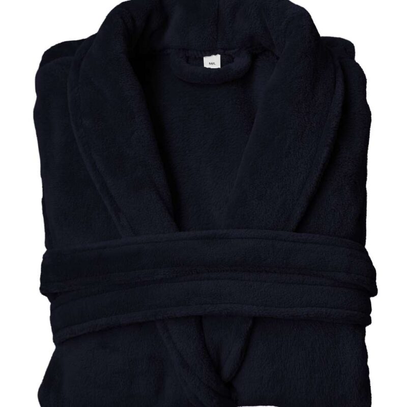 olcb2600-midnight-a1 Unisex BATHROBE CORAL OLIMA - Midnight