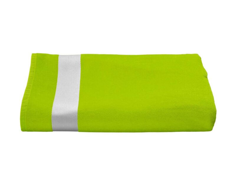 OLIMA VELOUR BEACH TOWEL - Citrus Green