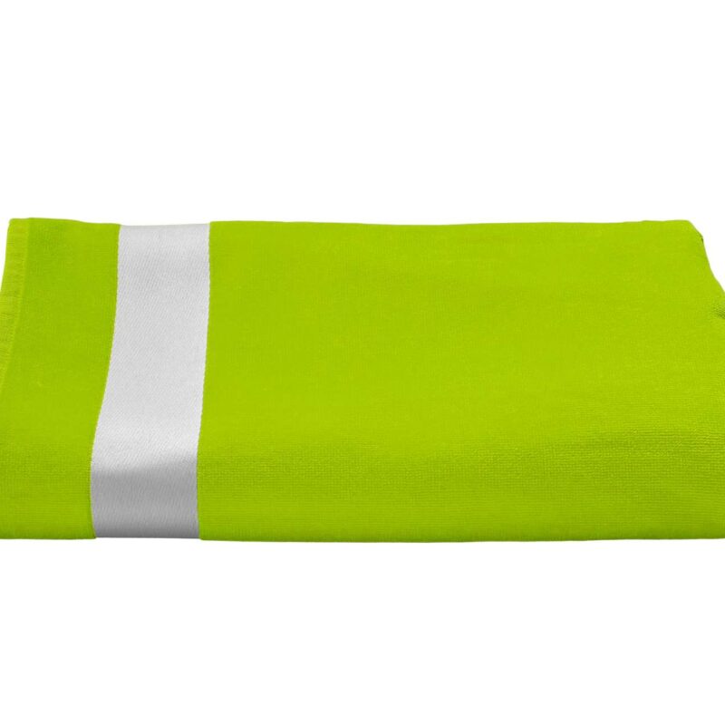 OLIMA VELOUR BEACH TOWEL - Citrus Green