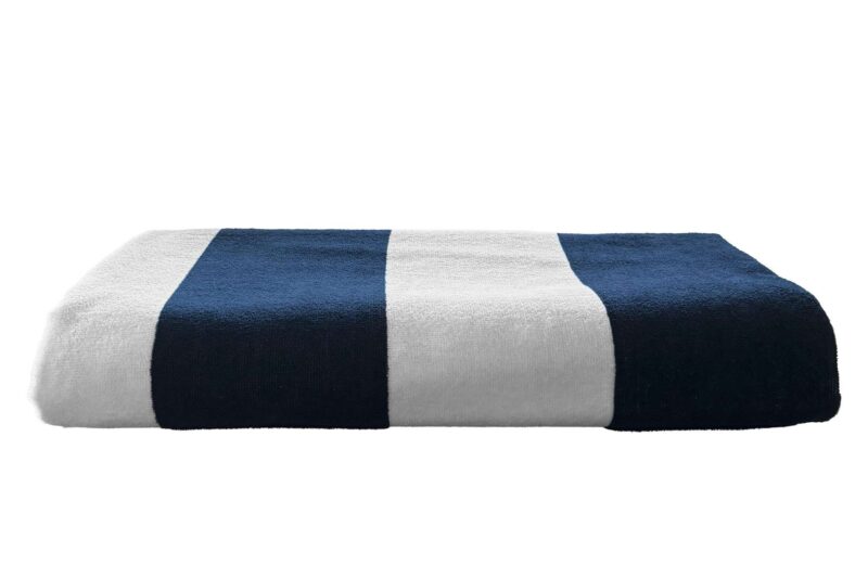 olv4030-marine_bluewhite-a1 OLIMA «CLASSIC MARINE» BEACH VELOUR TOWEL - Marine Blue/White