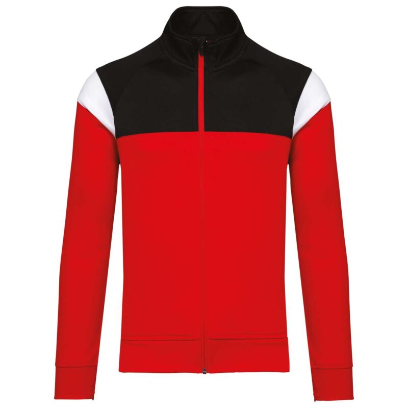 pa390-sporty_redblack-a1 Proact ADULT ZIPPED TRACKSUIT JACKET - Sporty Red/Black