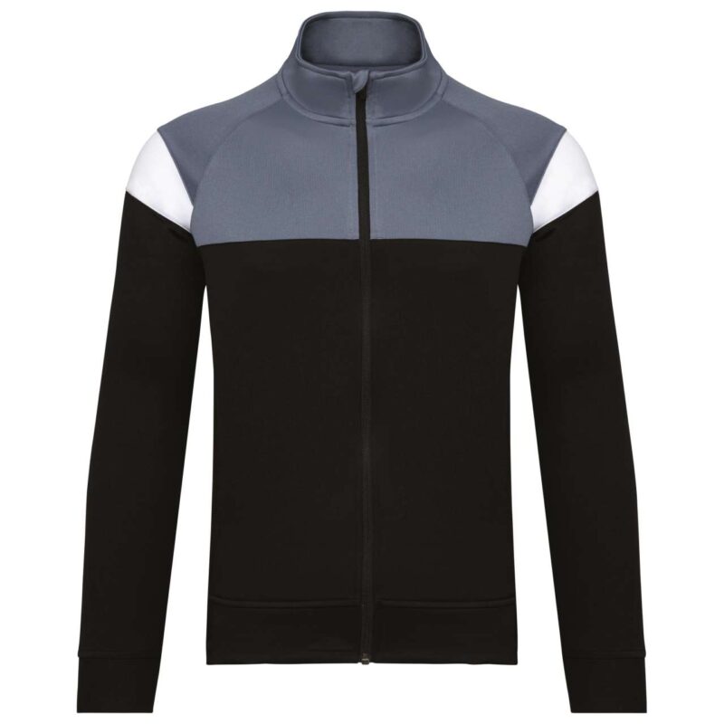 pa391-blacksporty_grey-a1 Proact ZIPPED TRACKSUIT JACKET για KIDS - Black/Sporty Grey
