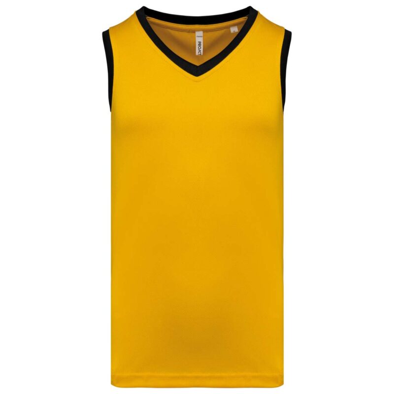 pa4050-sporty_yellowblack-a1 Proact Ανδρική Φανέλα Μπάσκετ - Αθλητικό Κίτρινο/Μαύρο