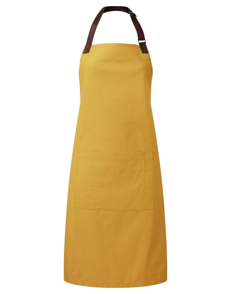 pr144-mustard-a1 Premier 'ANNEX' OXFORD BIB APRON - μουσταρδί