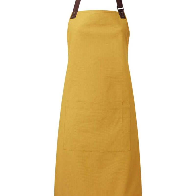 pr144-mustard-a1 Premier 'ANNEX' OXFORD BIB APRON - μουσταρδί