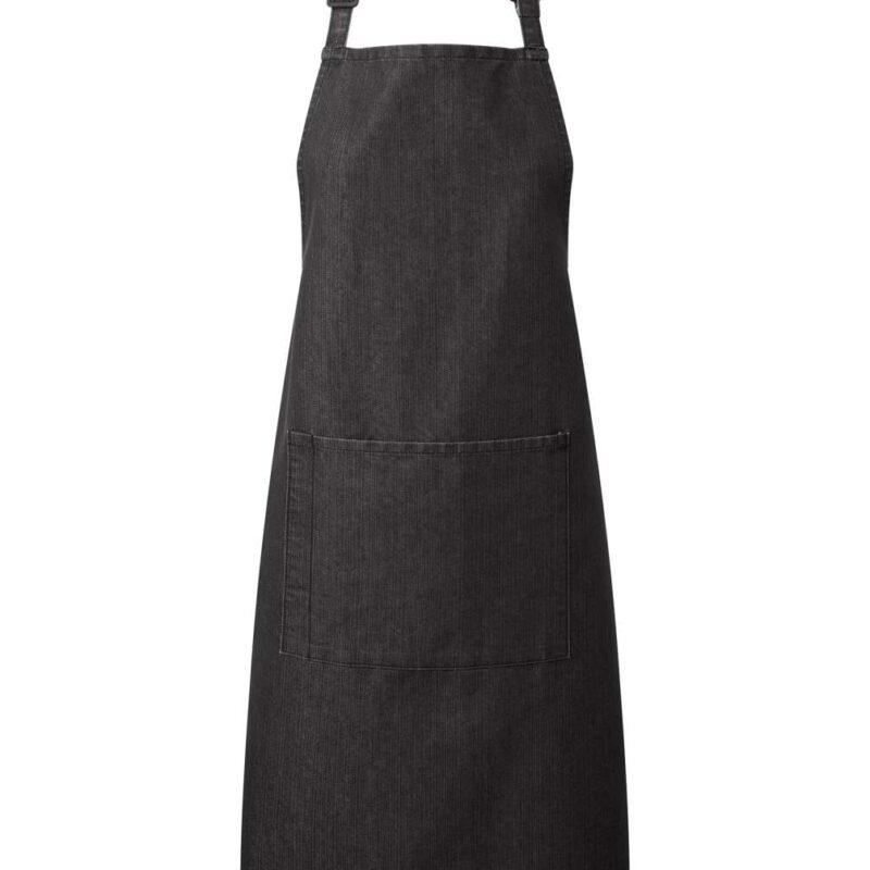 pr154-black_denim-a1 Premier 'COLLECTION COLOURS' WITH APRON BIB POCKET - Μαύρο Τζιν