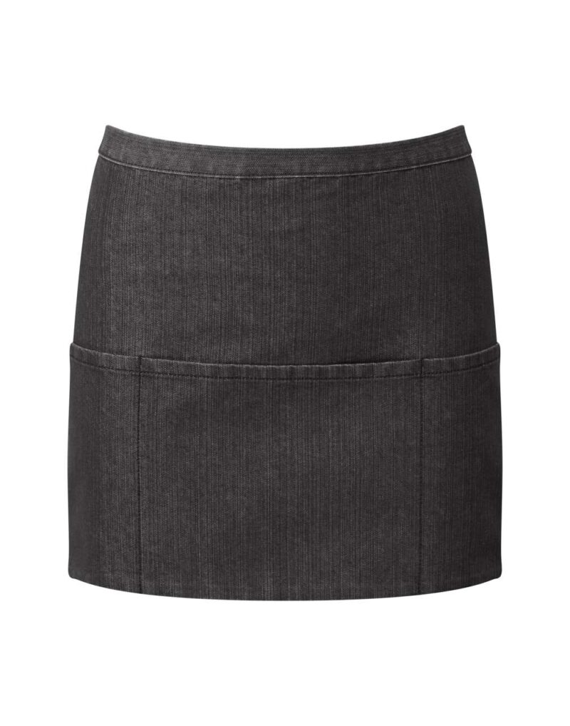 pr155-black_denim-a1 Premier COLOURS COLLECTION’ THREE POCKET APRON - Μαύρο Τζιν