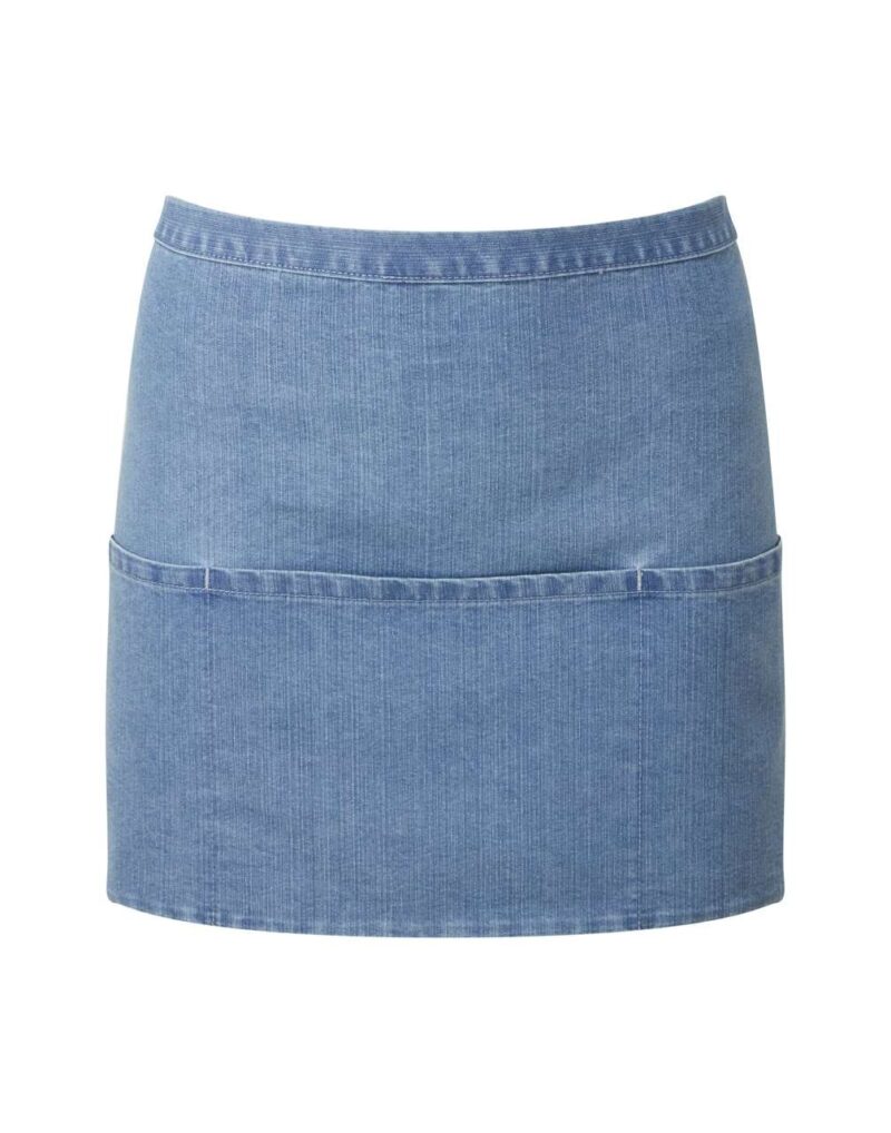 pr155-blue_denim-a1 Premier COLOURS COLLECTION’ THREE POCKET APRON - Blue Denim